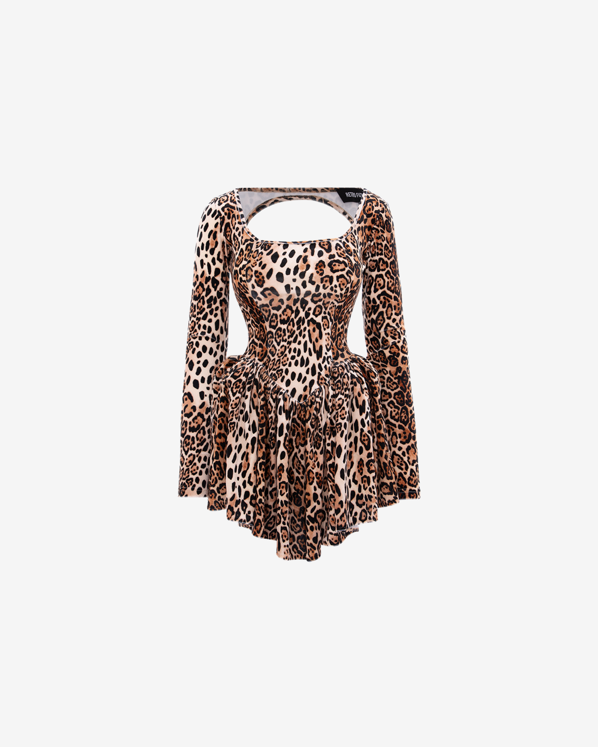 Rochie din Catifea Velvet Rose, Leopard
