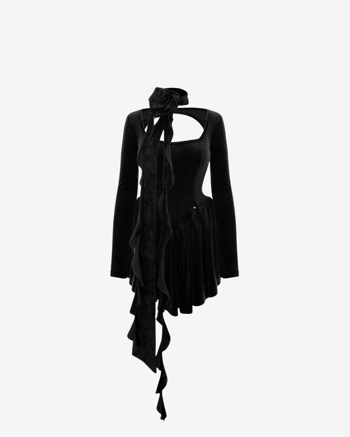 Rochie din Catifea Velvet Rose, Neagra