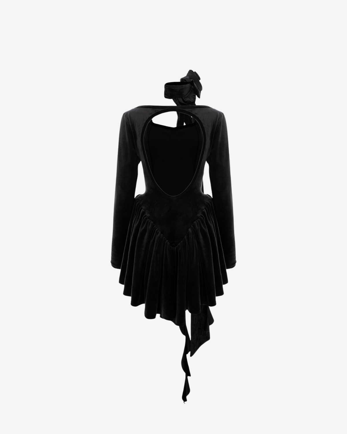 Rochie din Catifea Velvet Rose, Neagra