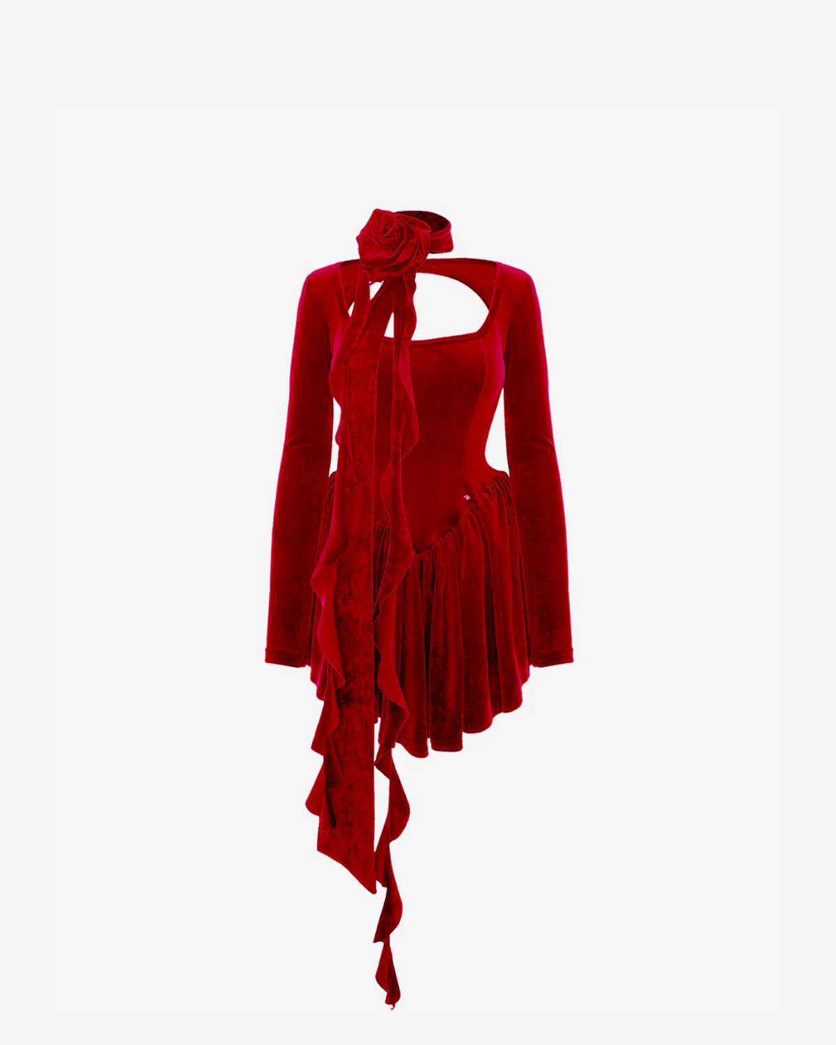 Rochie din Catifea Velvet Rose, Rosie