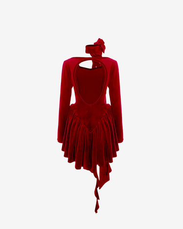 Rochie din Catifea Velvet Rose, Rosie