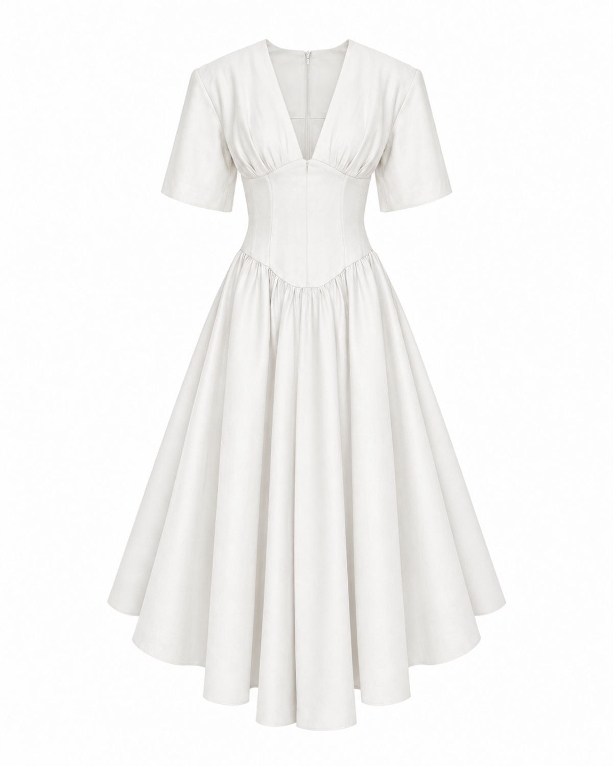 Rochie Midi Laura, Alba