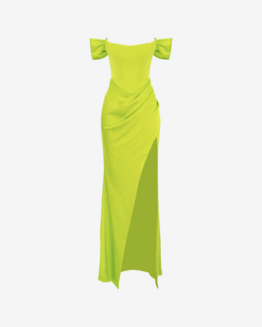 Rochie Victorian Swag, Lime