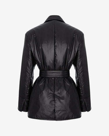 Sacou Sculptural Noir cu Flori