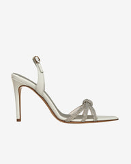Daisy White Crystal Sandals