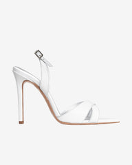 Thea White Leather Sandals