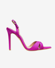 Thea Plum Satin Sandals