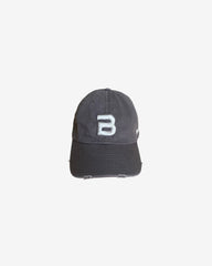 Gray Light Denim Distressed Cap