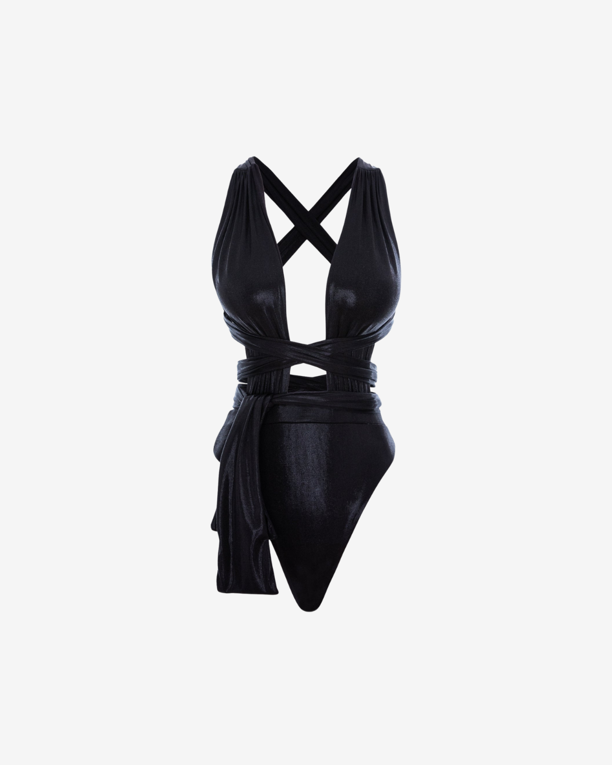 Costum de Baie Intreg, Metallic Black