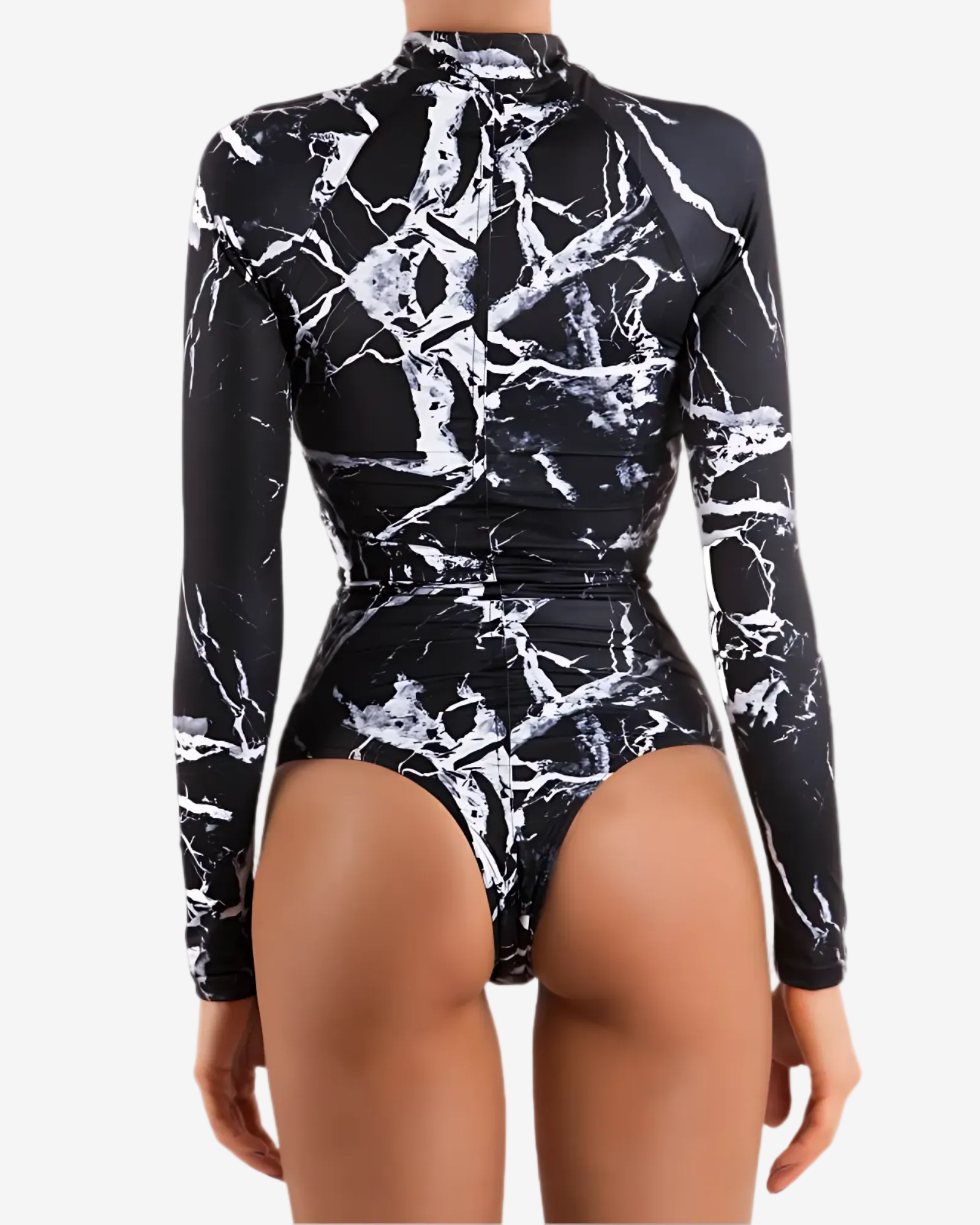 Costum de Baie Intreg Scuba, Black Marble, INFSD
