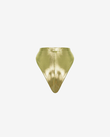 Slip de Baie Bralette, Metallic Green