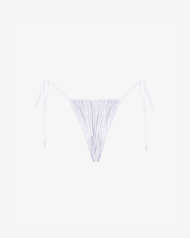 Slip de Baie Triunghi, Metallic White