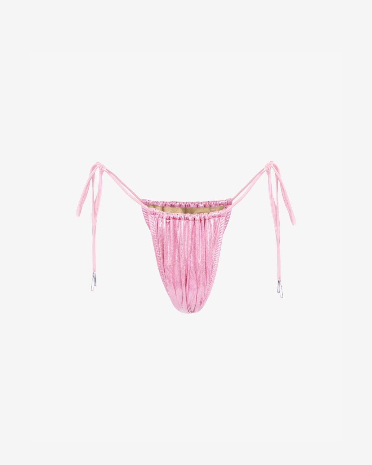 Slip de Baie Triunghi, Metallic Pink, INFSD