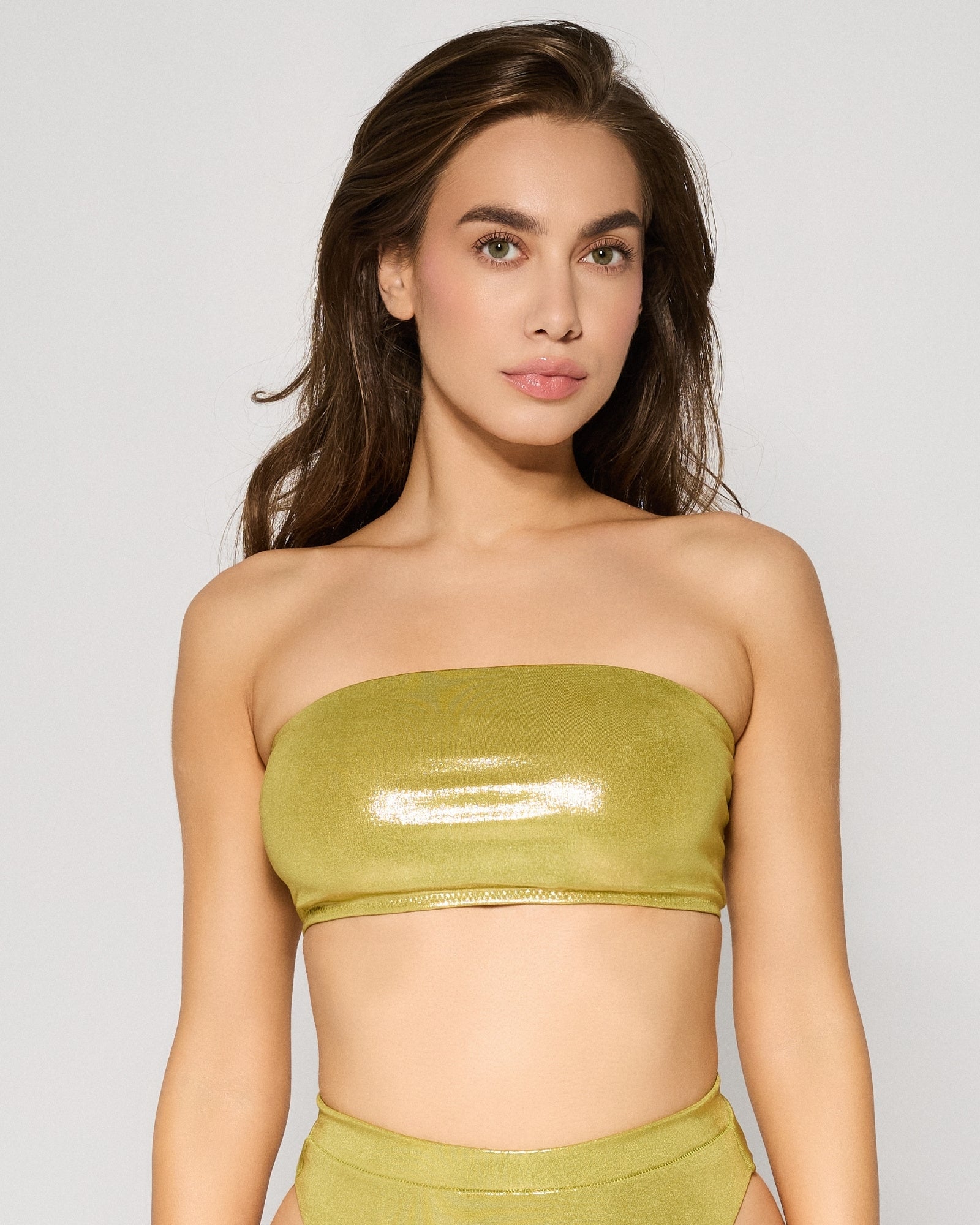 Sutien de Baie Bralette, Metallic Green, INFSD