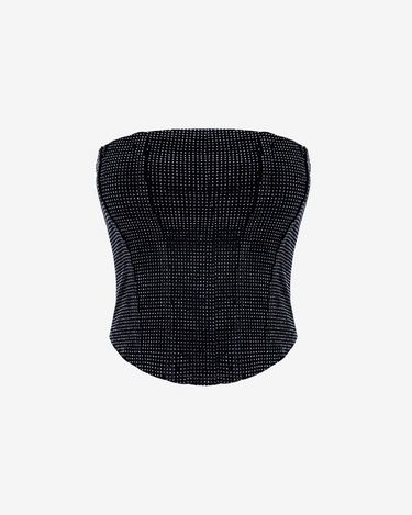 Straight Jeans with Rhinestones, Black