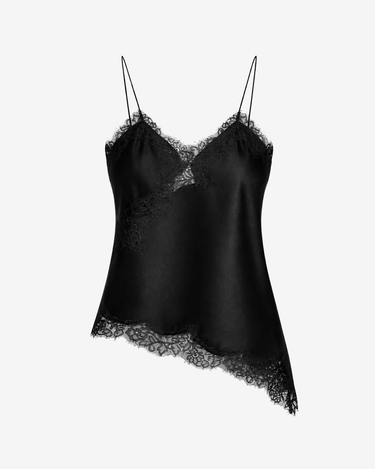 Top din Dantela, Negru