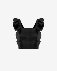Top Flirty negru din in