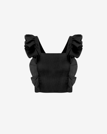 Top Flirty negru din in