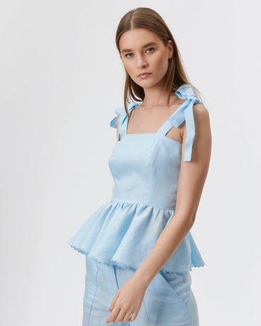 Freesia Top Blue