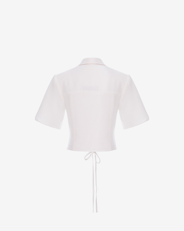 Top Lace Up, Alb