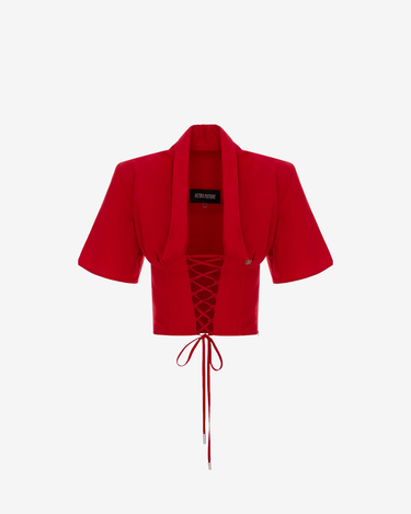Top Lace Up, Rosu