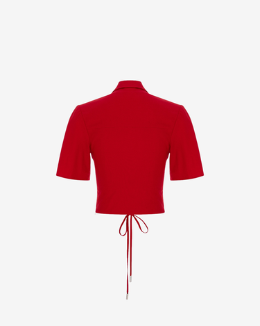 Top Lace Up, Rosu