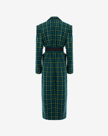 Trench din Lana "Emerald Heritage", Verde