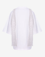 Tricou Oversized cu Accesoriu, Alb