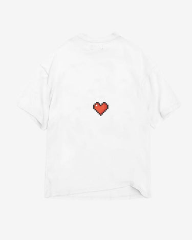 Tricou Supradimensionat din Bumbac Love, Alb