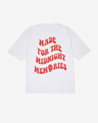Oversized White T-shirt with Heart Logo