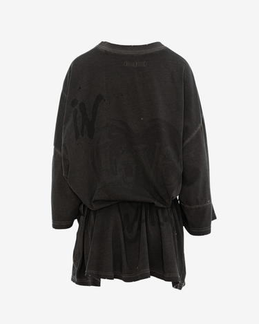 Tricou Tip Rochie Love, Gri